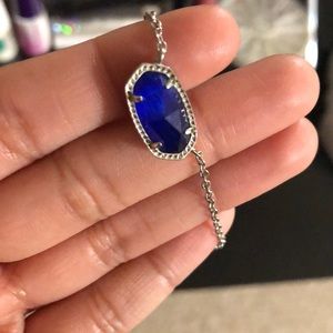 Kendra Scott silver necklace- COBALT